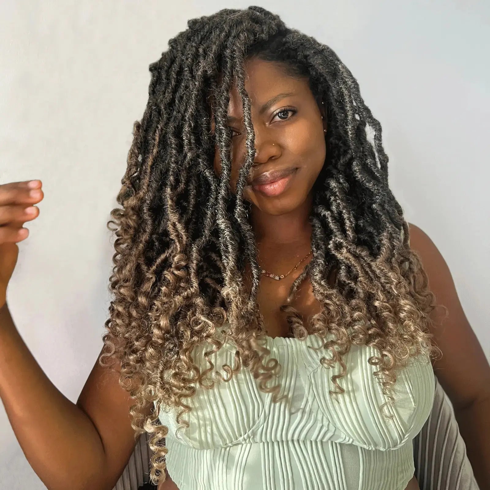 Toyotress Passion Locs Crochet Hair Handmade Curly Hair Crochet Synthetic Braiding Hair